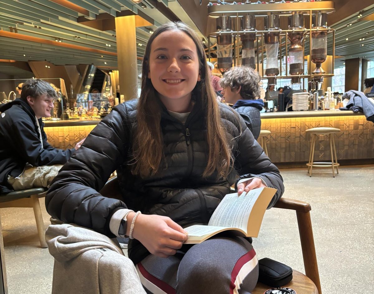 Reading Fanatic: Sophomore Emily Shull is a book lover and is one of the many NAHS students who can always be seen with a good book.
