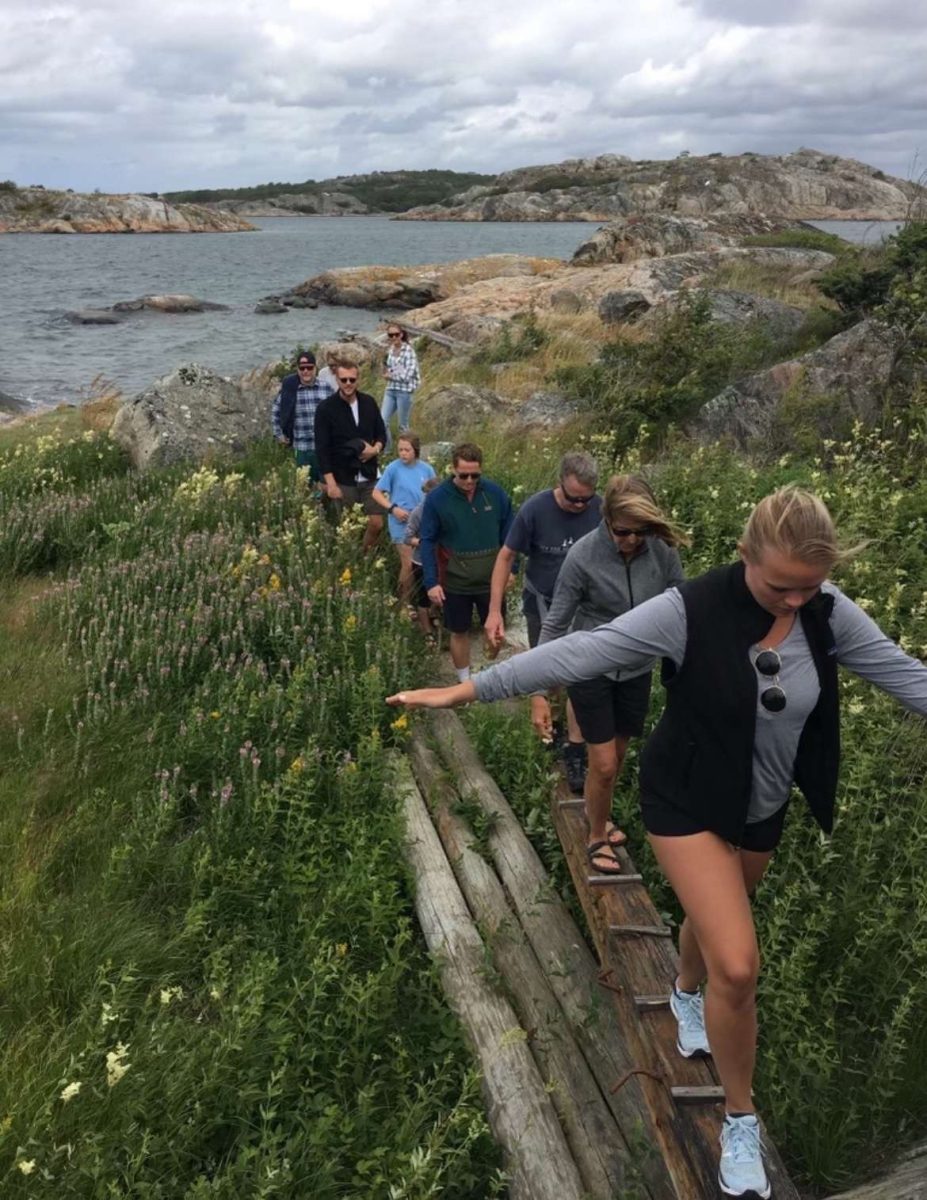 Adventure Awaits: Junior Carolyn Jahn enjoys a hike with her family in Sweden.
