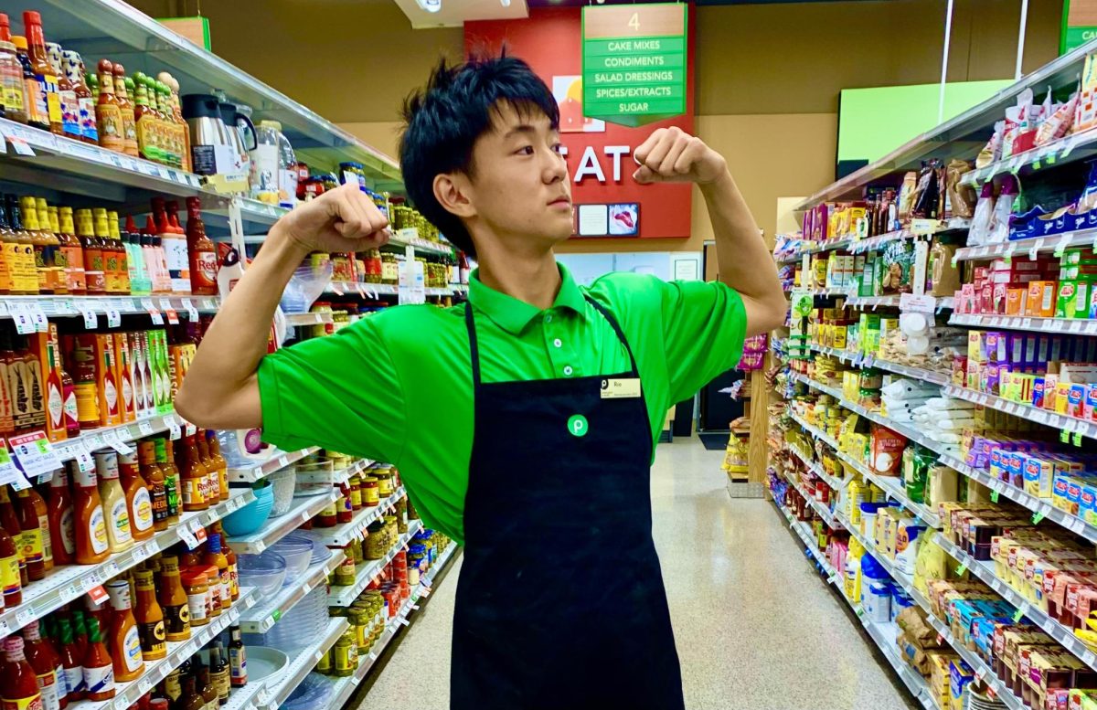 Rio Satoh showing off the aisles in Public Super Markets. Good management, solid pay, and flexible hours are the secret to Publix’s ability to catch the attention of ambitious North Atlanta students.