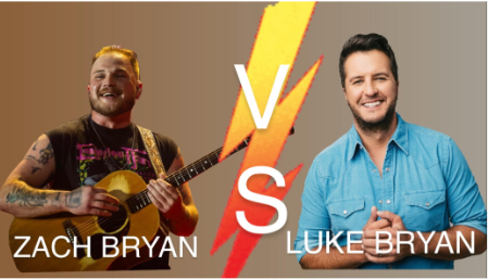 Who's going to win this Country Conflict; Zach Bryan (left) or Luke Bryan (right)?