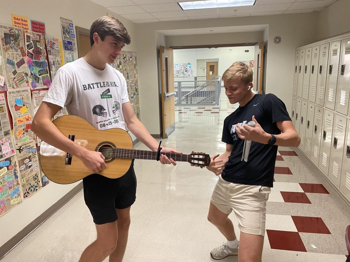 Music is happiness for juniors Drew Coleman and Cabell Townsend.