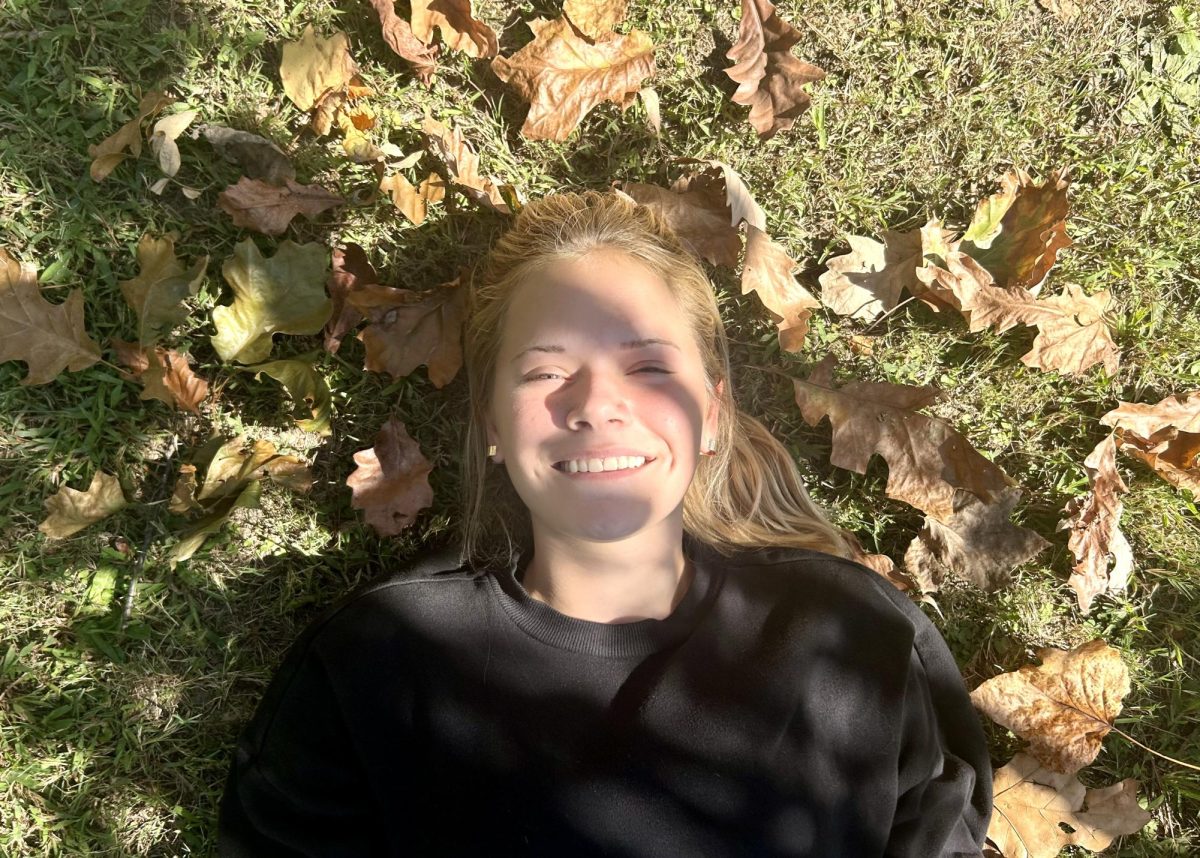 Sophomore Mary Taylor Debardeleben enjoying fall’s arrival.