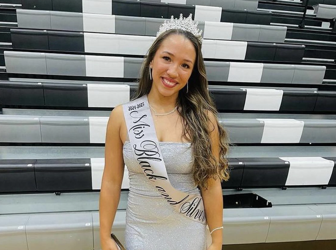 The Athletic Summit: Senior Victoria Carlucci dons the Ms. Black and Silver crown (Credit to: Warrior Weekly)
