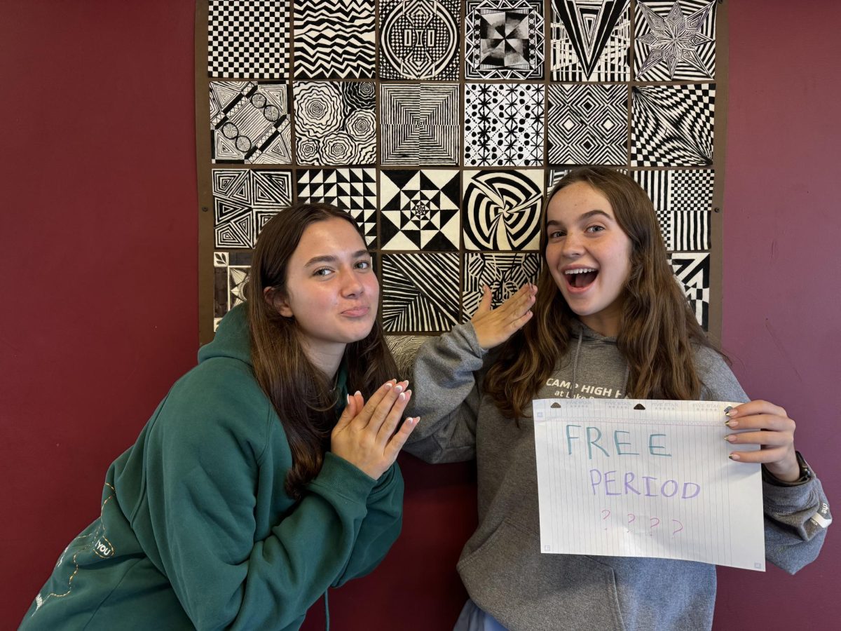 Sophomores Lauren Langley and Adelaide Middleton are eager for a free period!