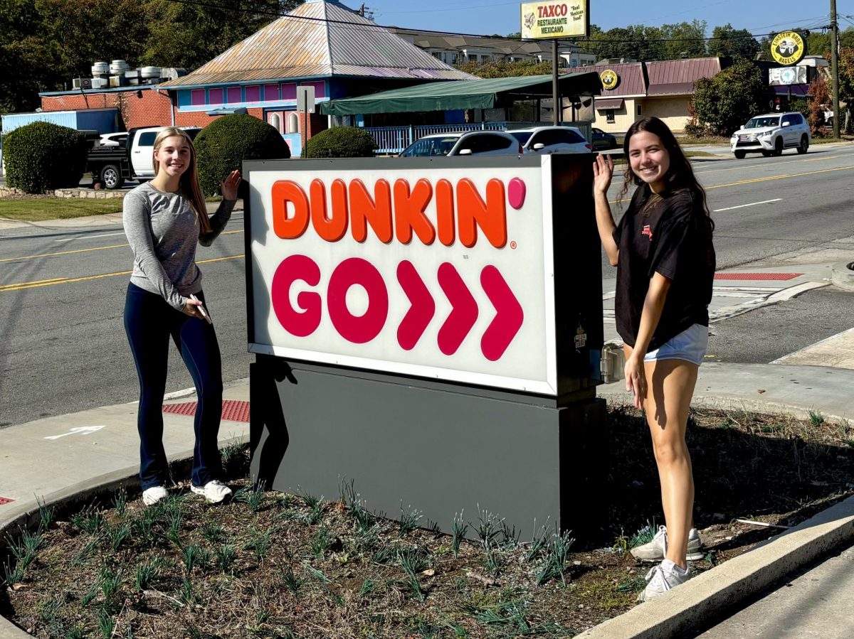 Lauren Langley and Ann Clay Jones make the track to Dunkin’ to test the conspiracy theory.