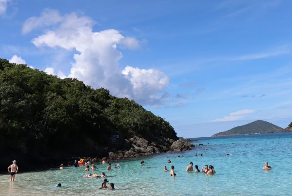 Fun in the Sun: The beautiful view of the ocean from Zoe Piernik's trip to the US Virgin Islands.
