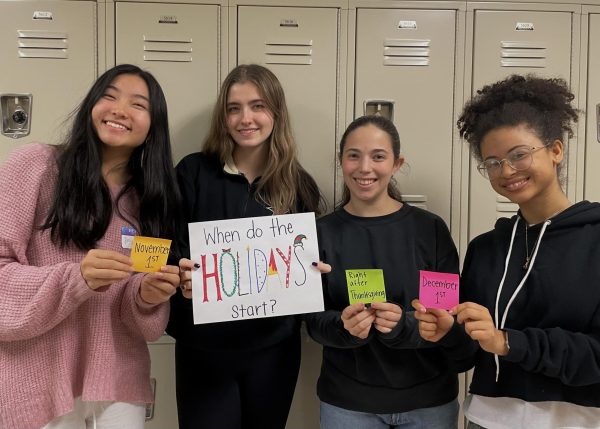 North Atlanta seniors Taylor So, Mary Mobley Dewberry, Shira Preis, and Kacey Walker take part in the great debate!