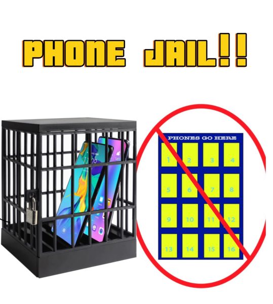 Lock em’ up! Students will be forced to put their phones in “phone jails” before school and can’t retrieve them until after the bell.